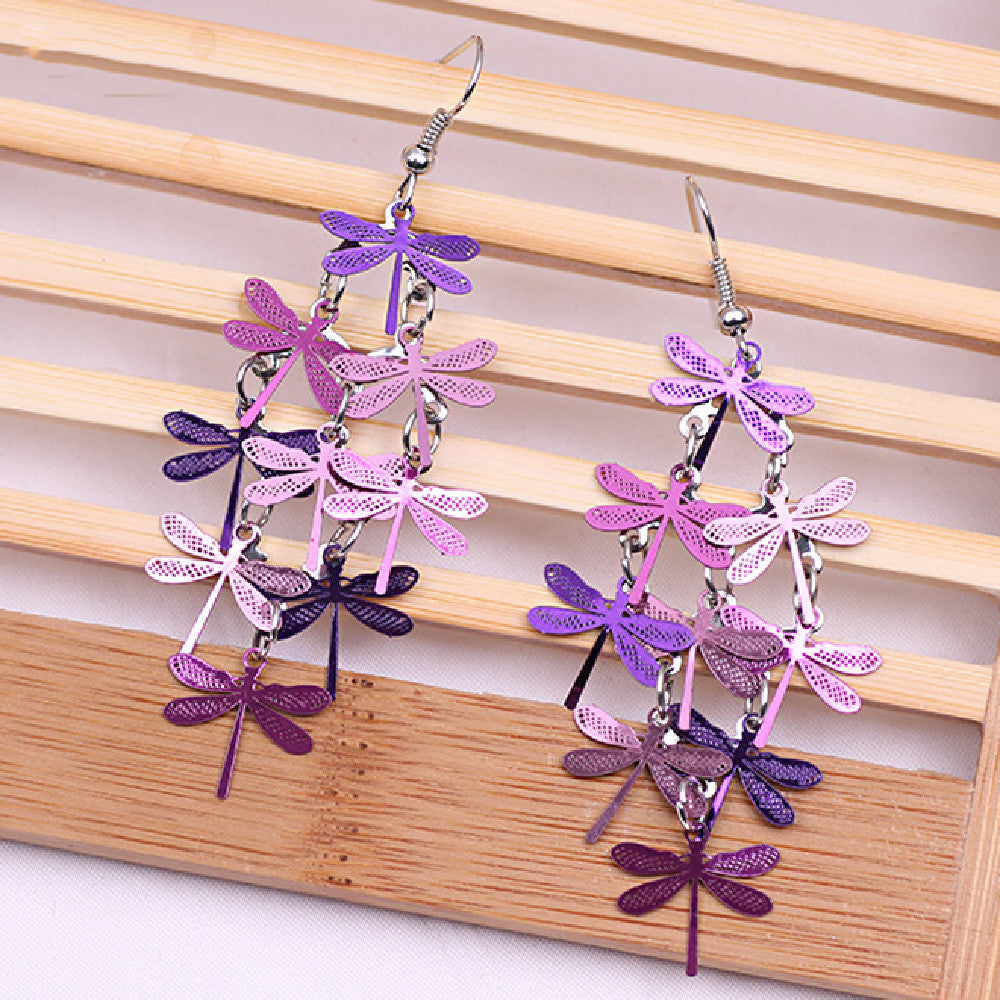 Fashion Personality Dragonfly Earrings Bijou Her