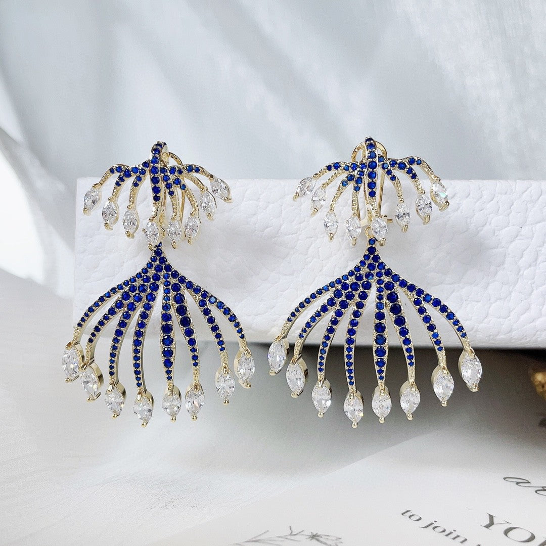 Fashion Smart Sea Jellyfish Tassel Earrings Bijou Her