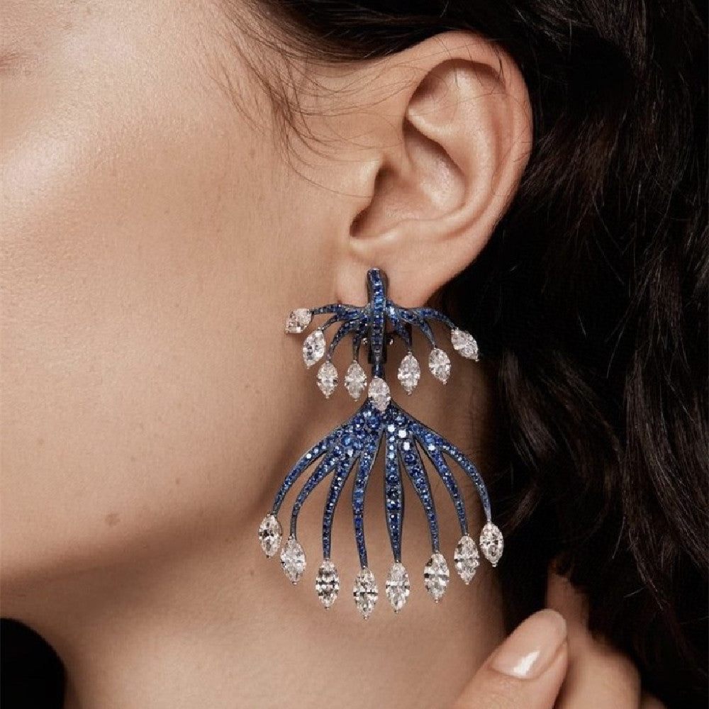 Fashion Smart Sea Jellyfish Tassel Earrings Bijou Her