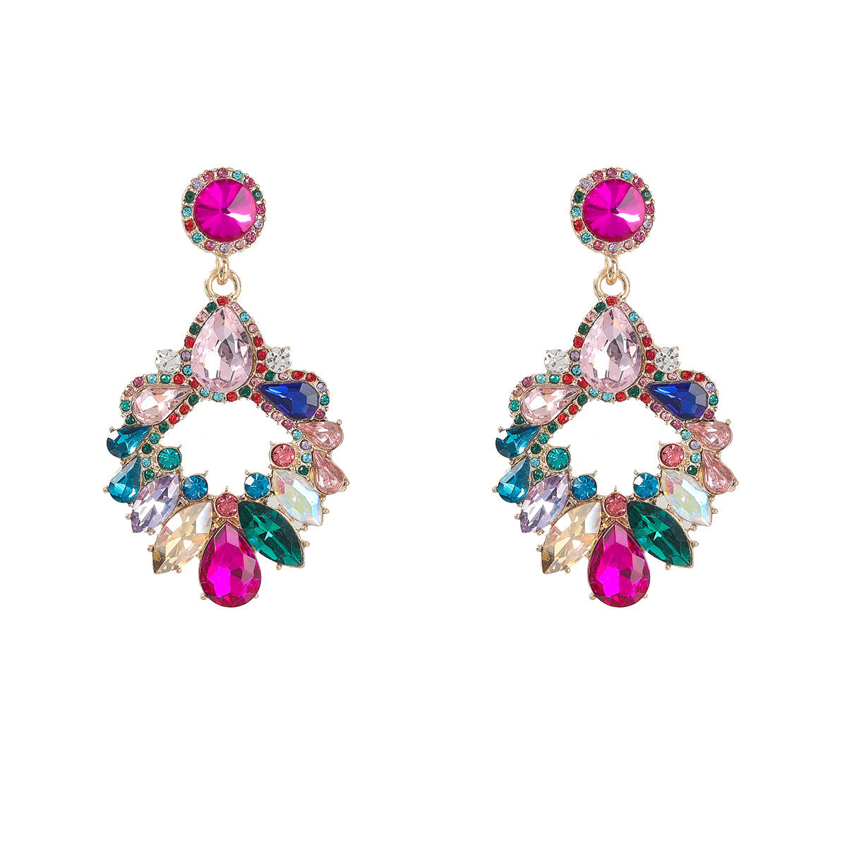 Fashion Vintage Alloy Diamond Earrings Bijou Her