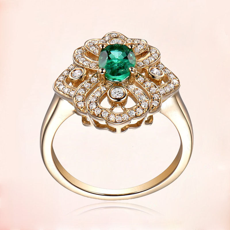 Female Japanese Korean Rose Ring Bijou Her