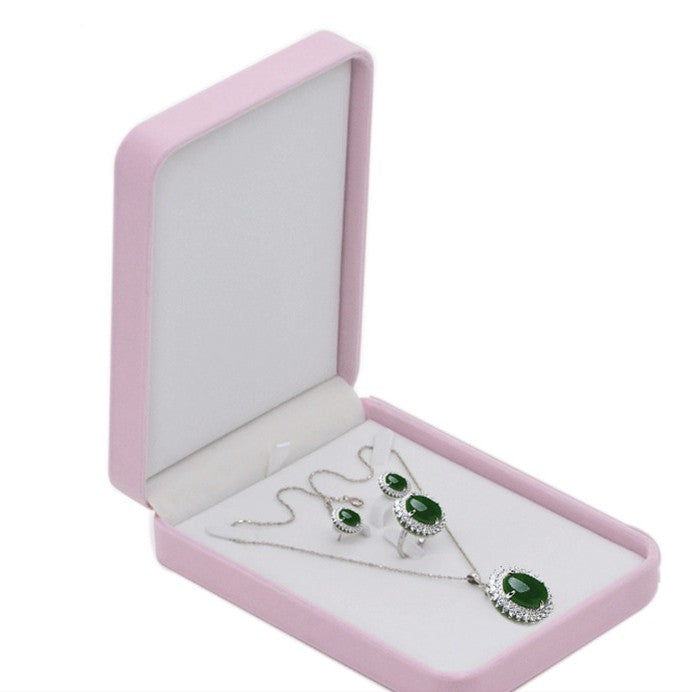 Flannel Jewelry Box Storage Box Earring Ring Pendant Bracelet Necklace Set Box Bijou Her