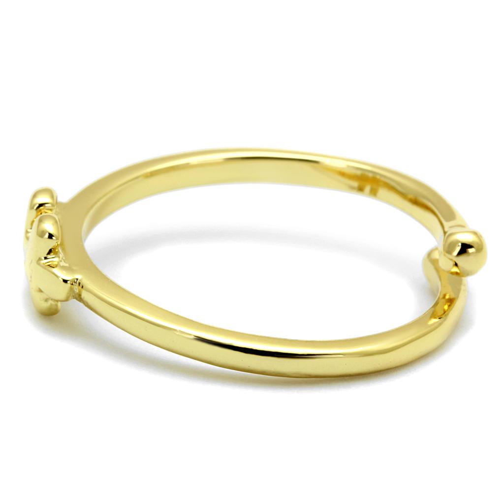 Flash Gold Brass Ring - No Stone, 4-7 Day Shipping Lead Time, 1.70g Weight Bijou Her