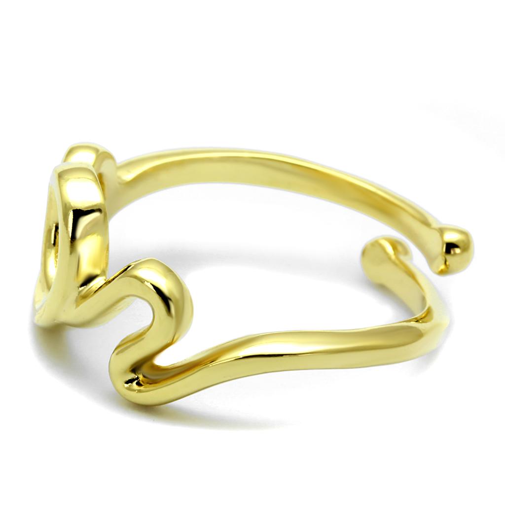 Flash Gold Brass Ring - No Stone, 4-7 Day Shipping Lead Time, 2.10g Weight Bijou Her