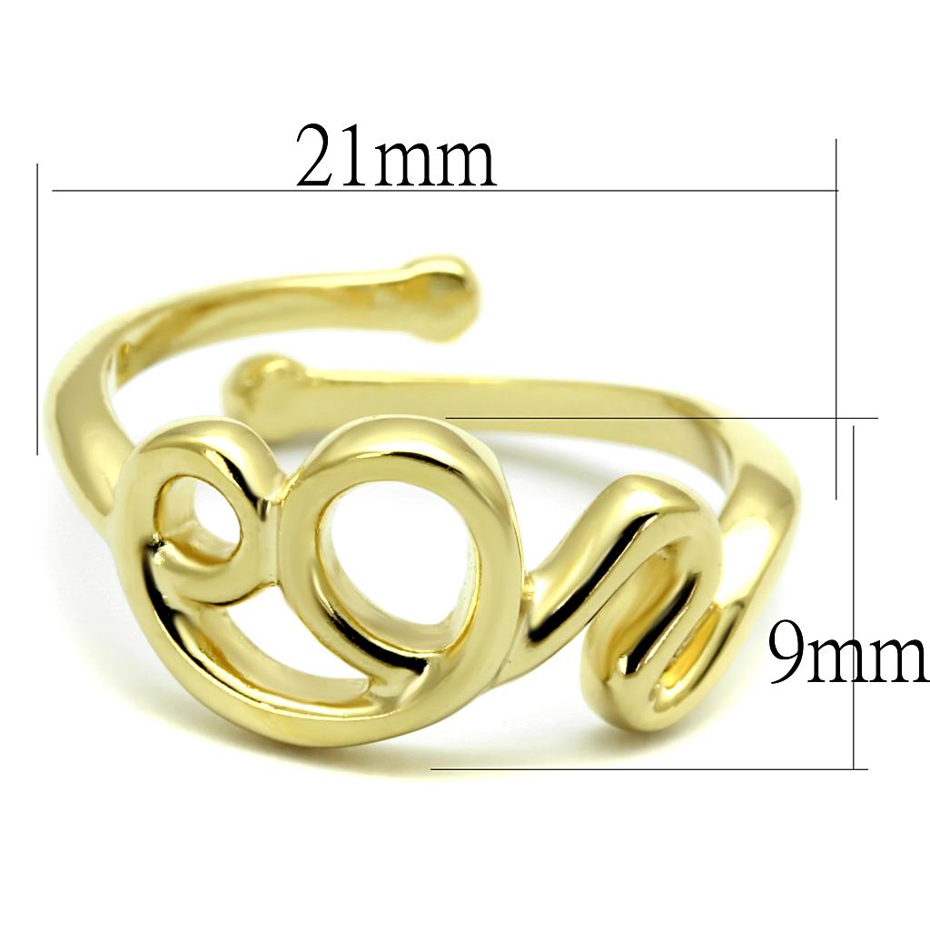 Flash Gold Brass Ring - No Stone, 4-7 Day Shipping Lead Time, 2.10g Weight Bijou Her