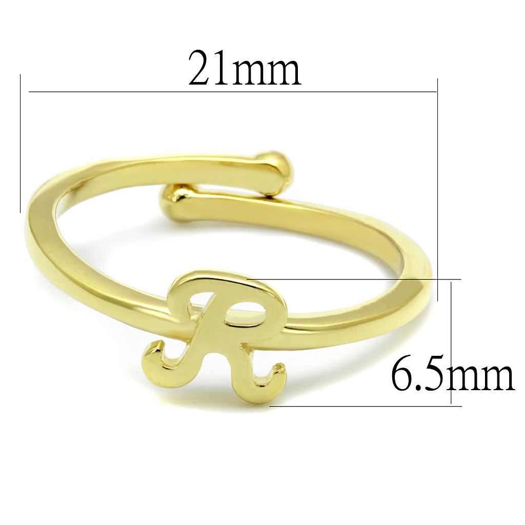 Flash Gold Brass Ring - No Stone, 4-7 Day Shipping Lead Time Bijou Her