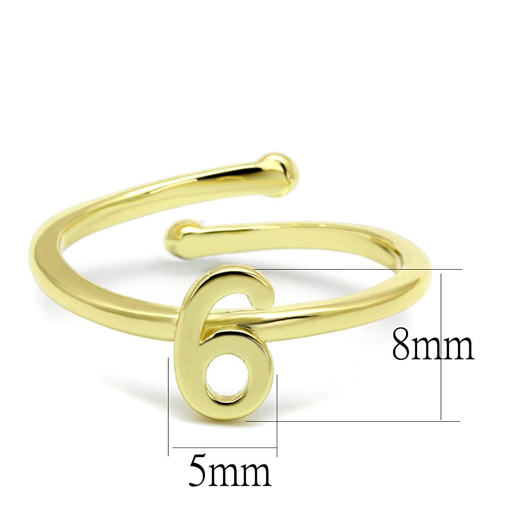 Flash Gold Brass Ring - No Stone, Adjustable, Under $5 Bijou Her