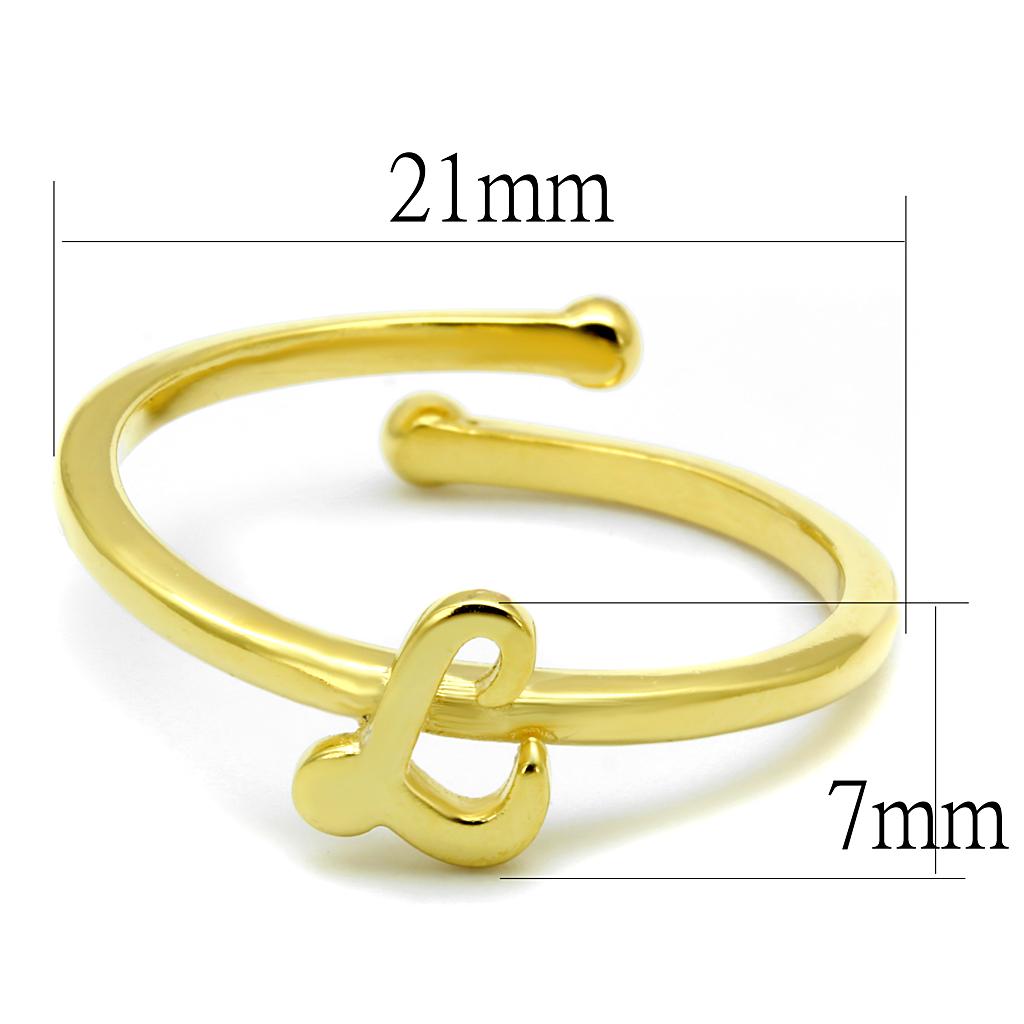 Flash Gold Brass Ring - No Stone, Backordered, 1.51g Weight Bijou Her