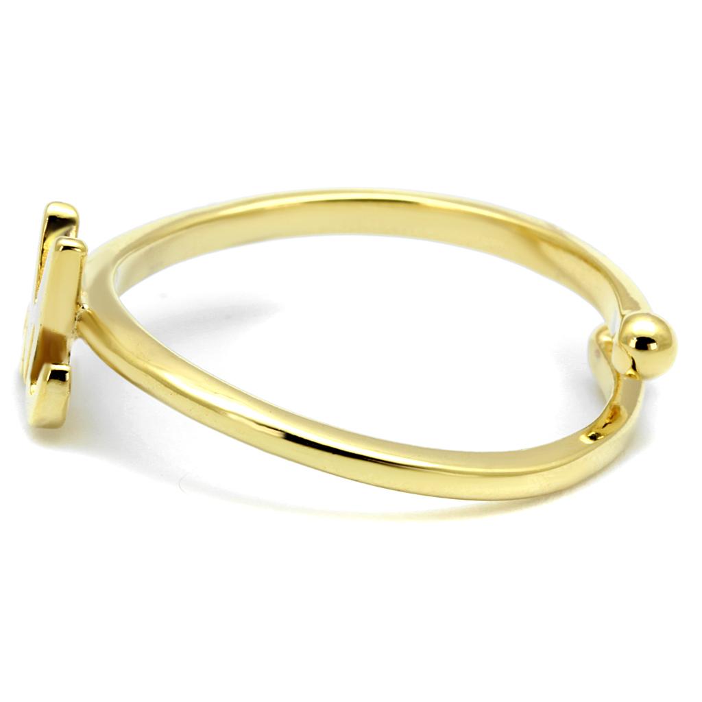 Flash Gold Brass Ring - No Stone, Backordered, 1.55g Weight Bijou Her