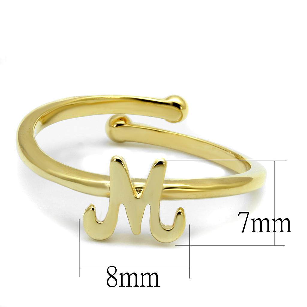 Flash Gold Brass Ring - No Stone, Backordered, 1.55g Weight Bijou Her