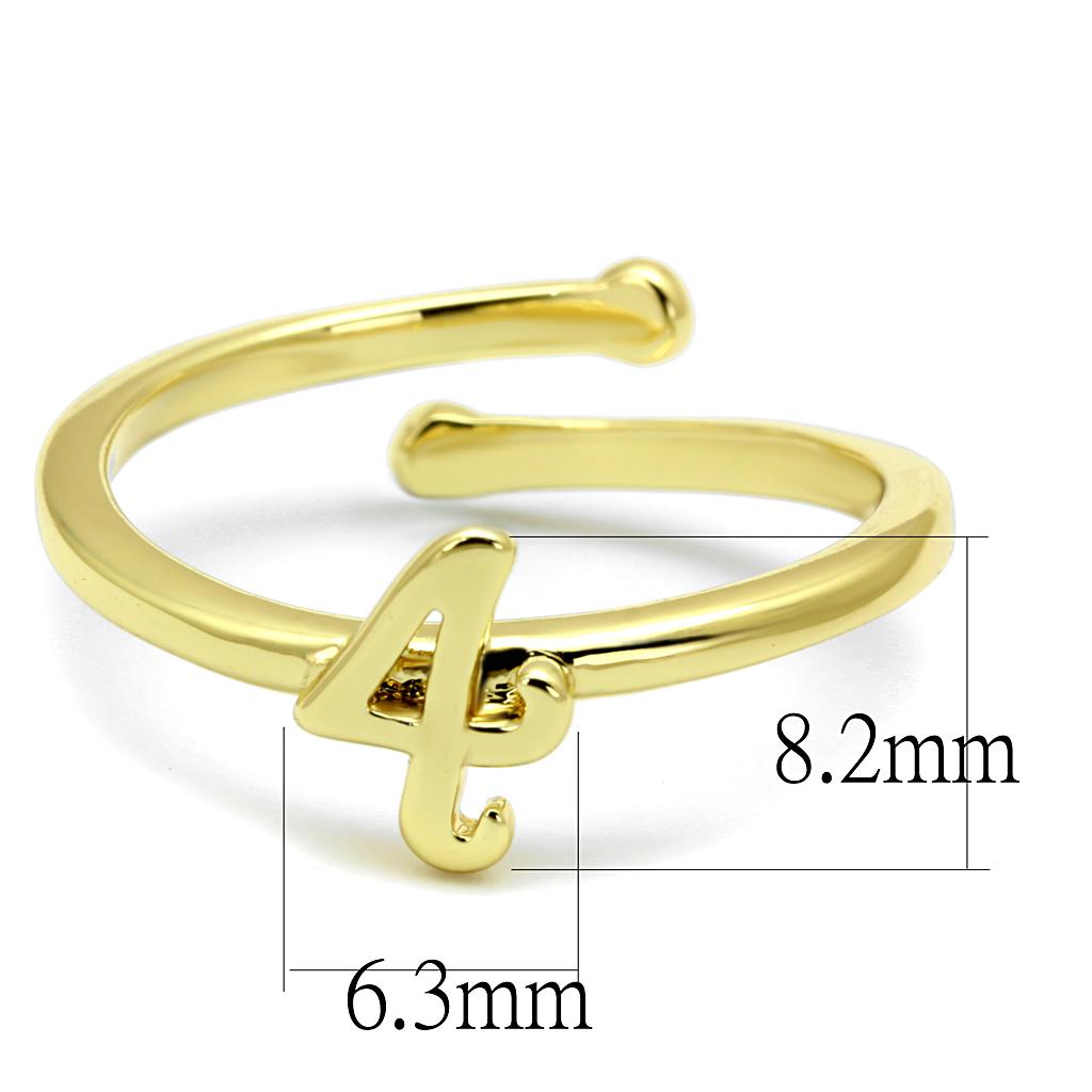 Flash Gold Brass Ring - No Stone, Backordered, 1.81g Weight Bijou Her