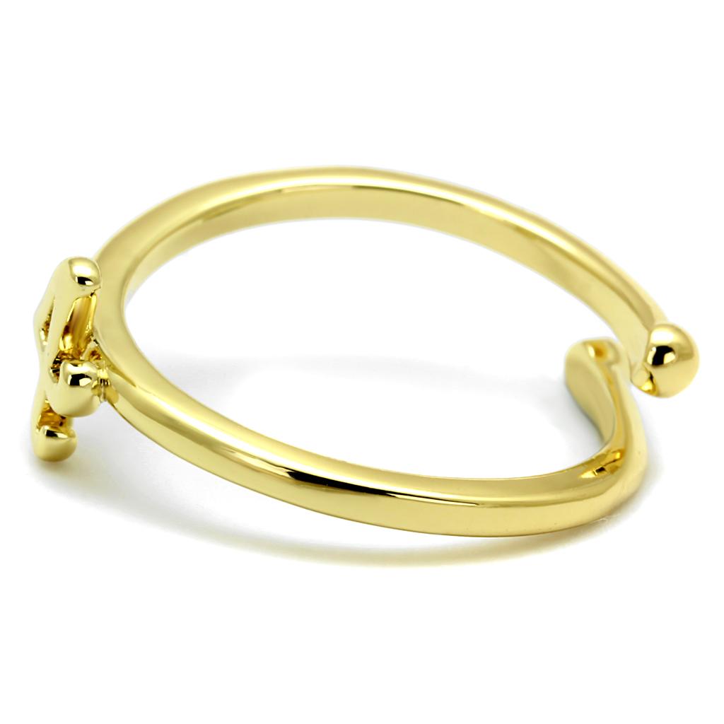 Flash Gold Brass Ring - No Stone, Backordered, 1.81g Weight Bijou Her