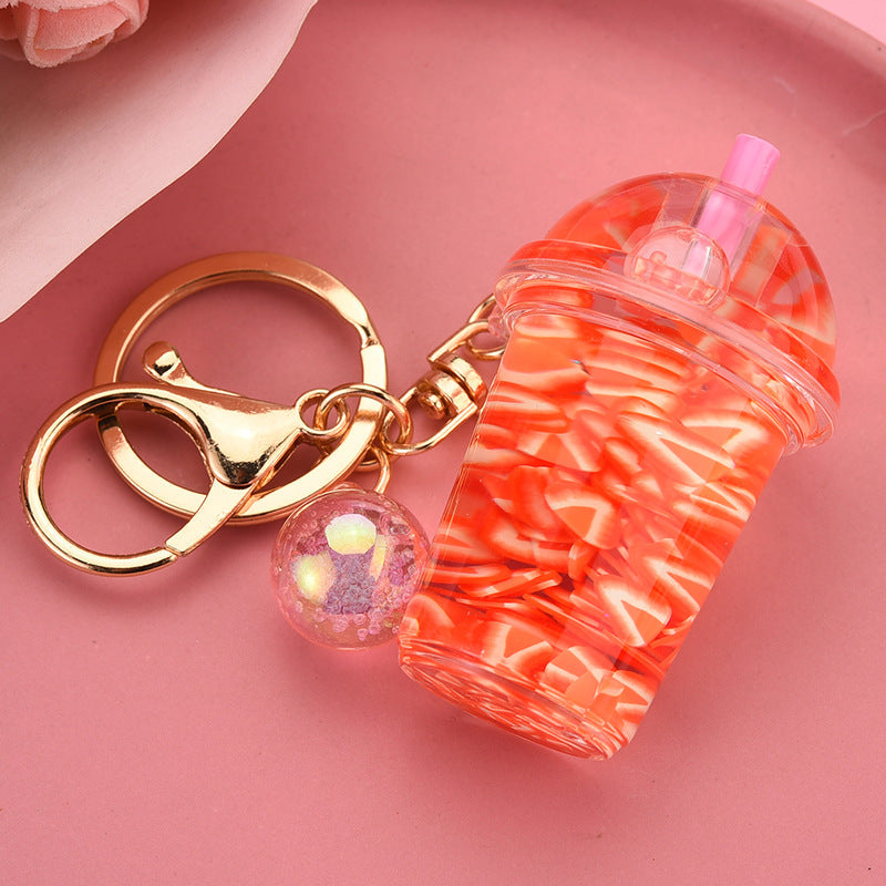 Fruit Chip Floating Key Chain Pendant Bijou Her