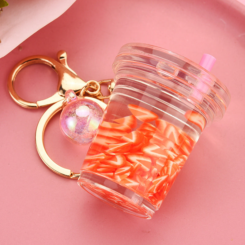 Fruit Chip Floating Key Chain Pendant Bijou Her