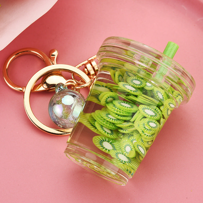 Fruit Chip Floating Key Chain Pendant Bijou Her