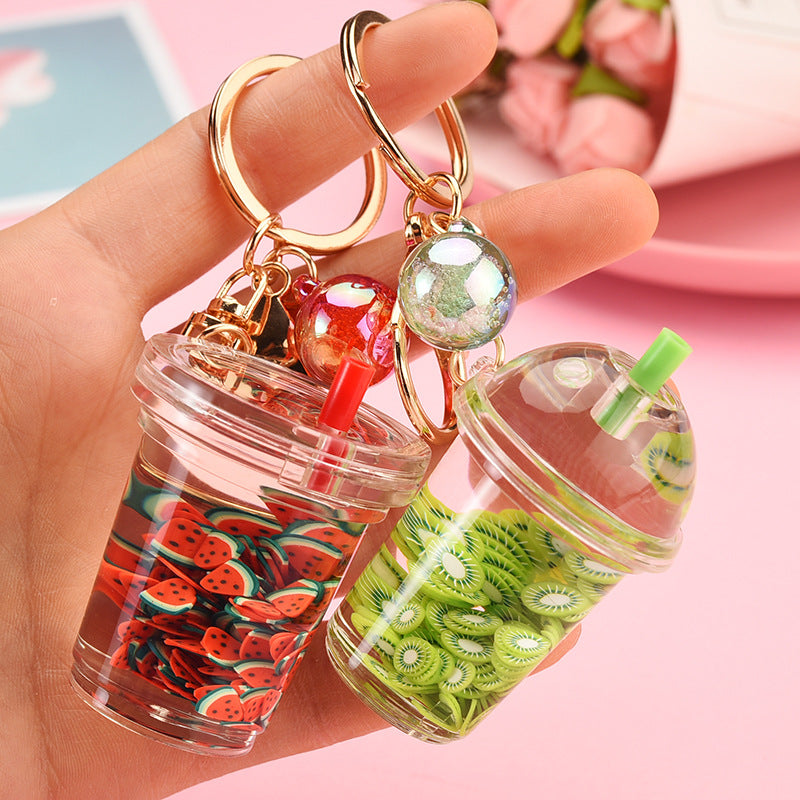 Fruit Chip Floating Key Chain Pendant Bijou Her