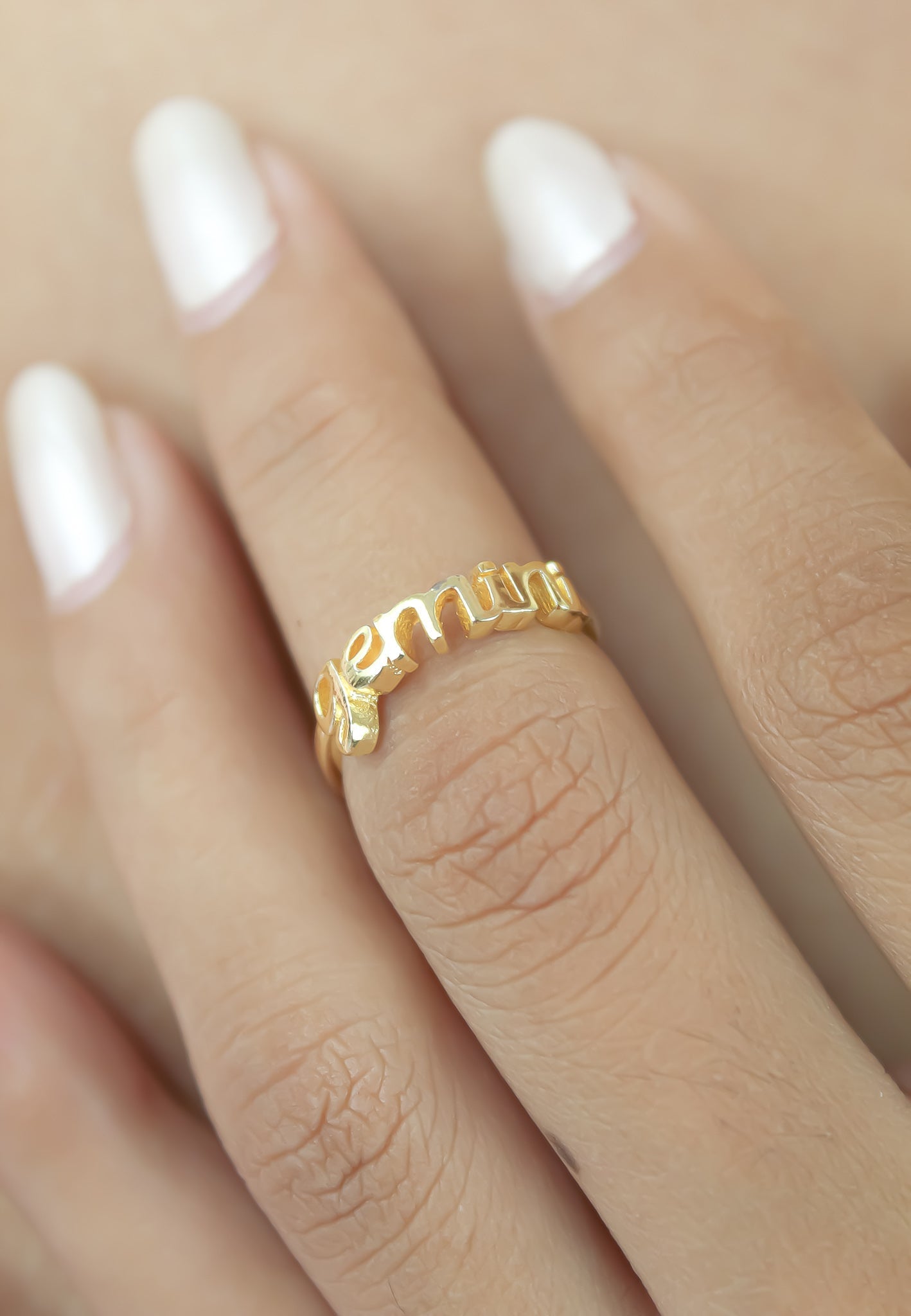 Gemini Zodiac Ring - Adjustable, Hypoallergenic, Sustainable Jewelry for Women Bijou Her