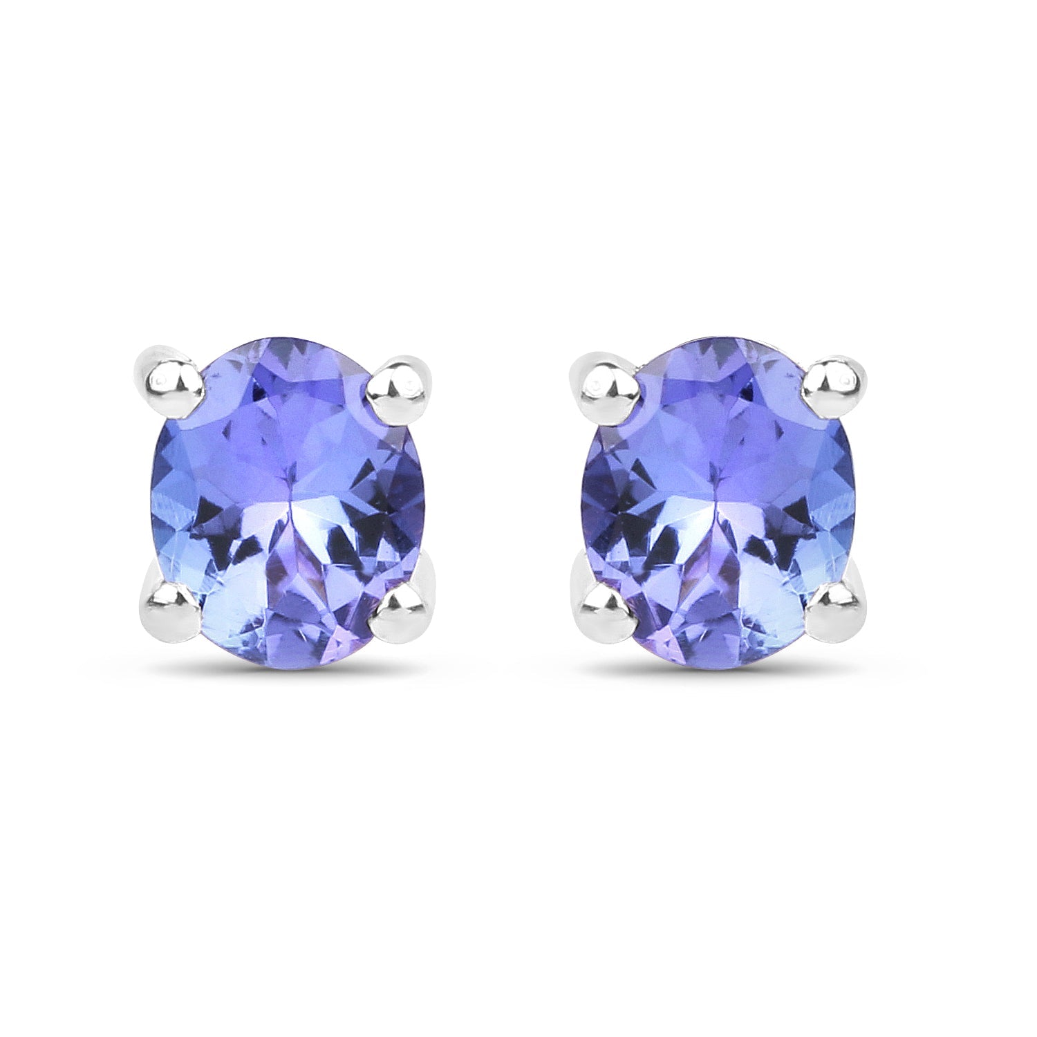 Genuine Tanzanite Sterling Silver Earrings - 0.66 ctw Oval Stones for Women, December Birthstone Gift Bijou Her