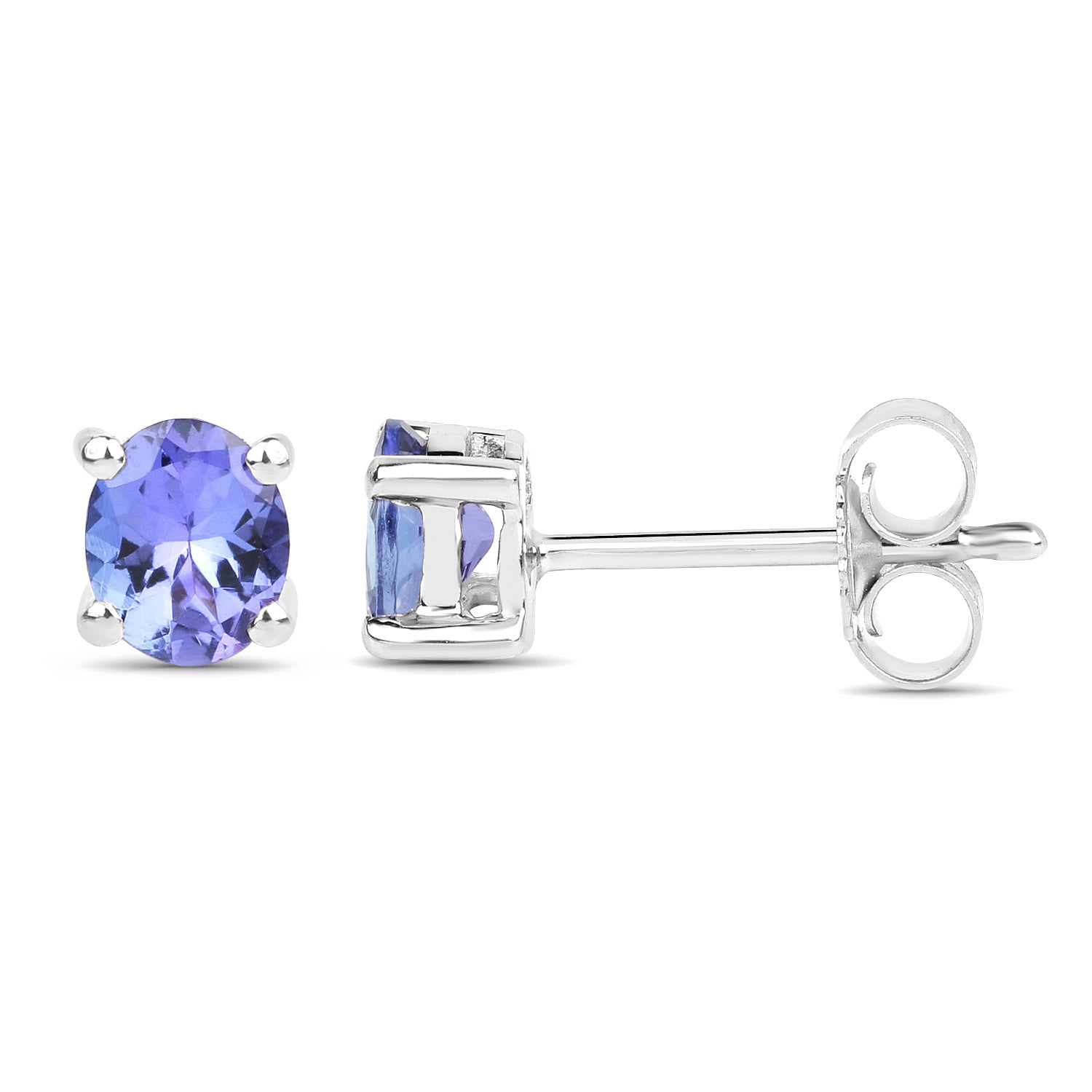 Genuine Tanzanite Sterling Silver Earrings - 0.66 ctw Oval Stones for Women, December Birthstone Gift Bijou Her