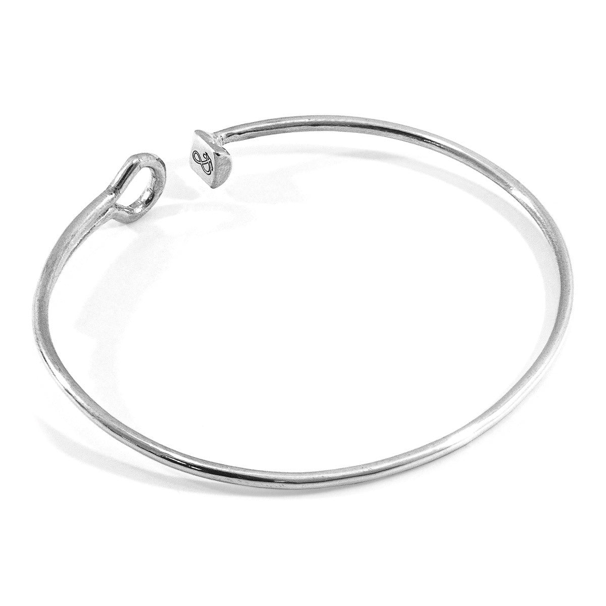 Geometric Silver Bangle: Handcrafted in Great Britain by ANCHOR & CREW Bijou Her