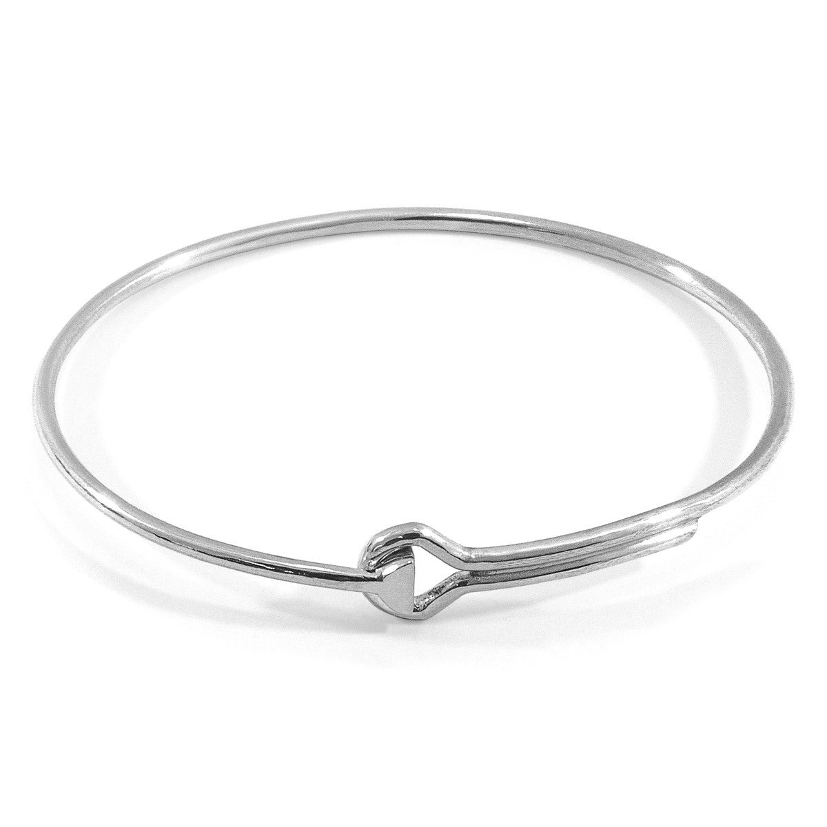 Geometric Silver Bangle: Handcrafted in Great Britain by ANCHOR & CREW Bijou Her