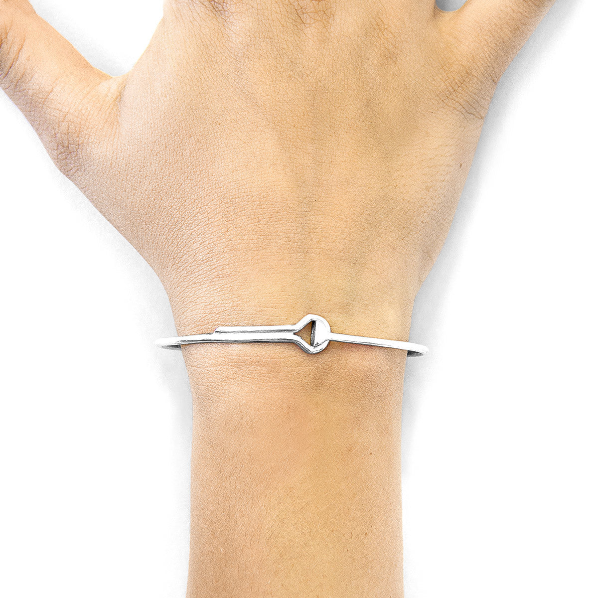 Geometric Silver Bangle: Handcrafted in Great Britain by ANCHOR & CREW Bijou Her