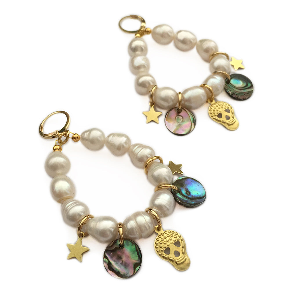 Glamorous Pearl Charm Earrings for Day or Night - Louise Thompson Style Bijou Her