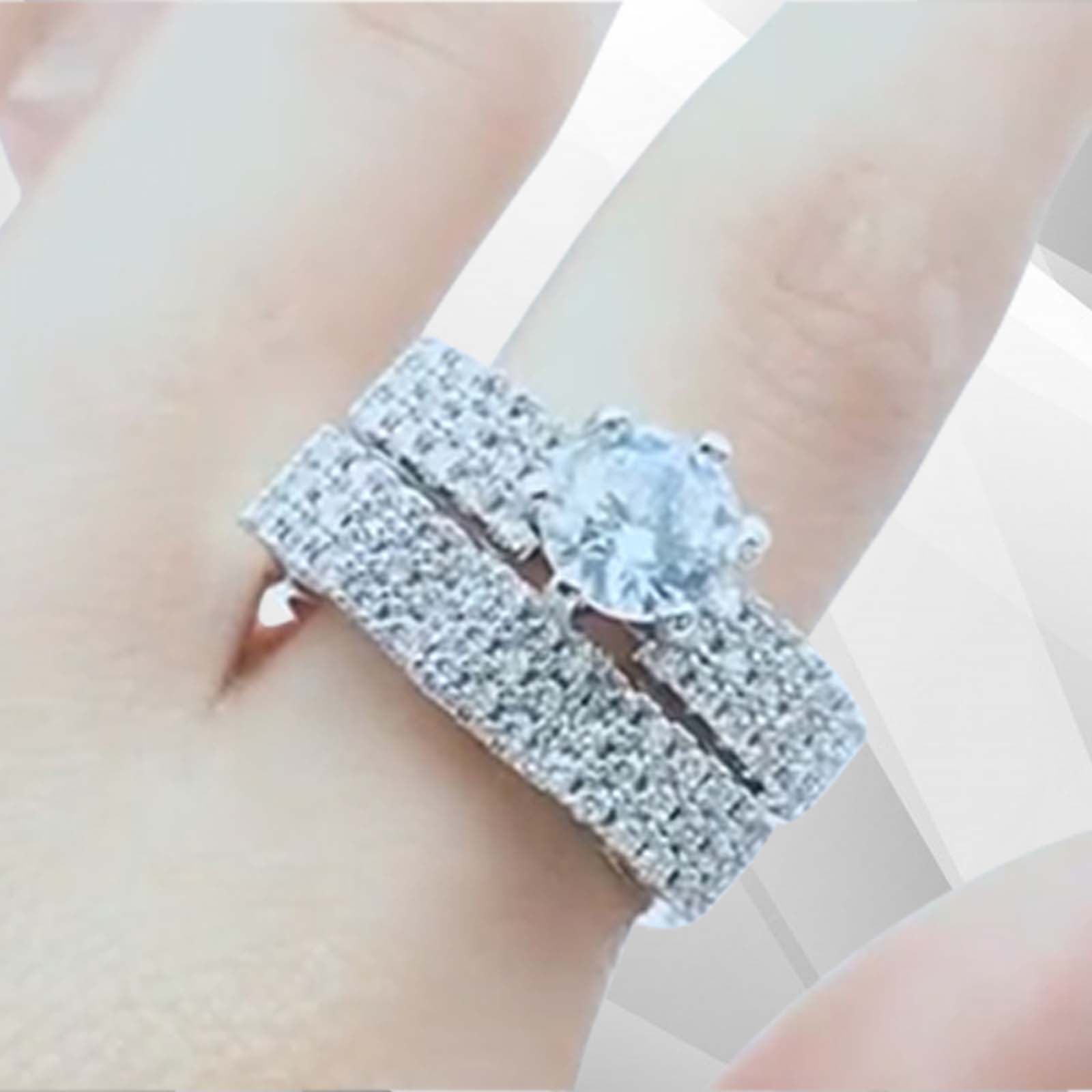 Glamorous Prong-Set Women's Engagement Ring - 2.50Ct CZ Diamond, 18Ct White Gold, Free Shipping Bijou Her