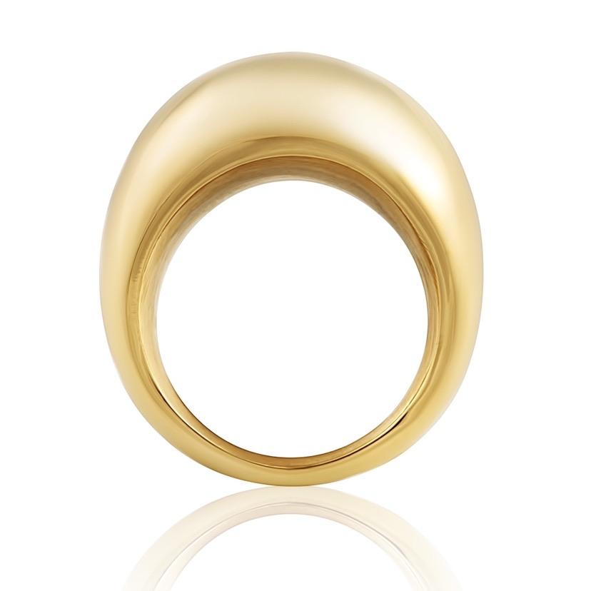 Gold Dome Ring - Sleek and Polished for Everyday Wear Bijou Her