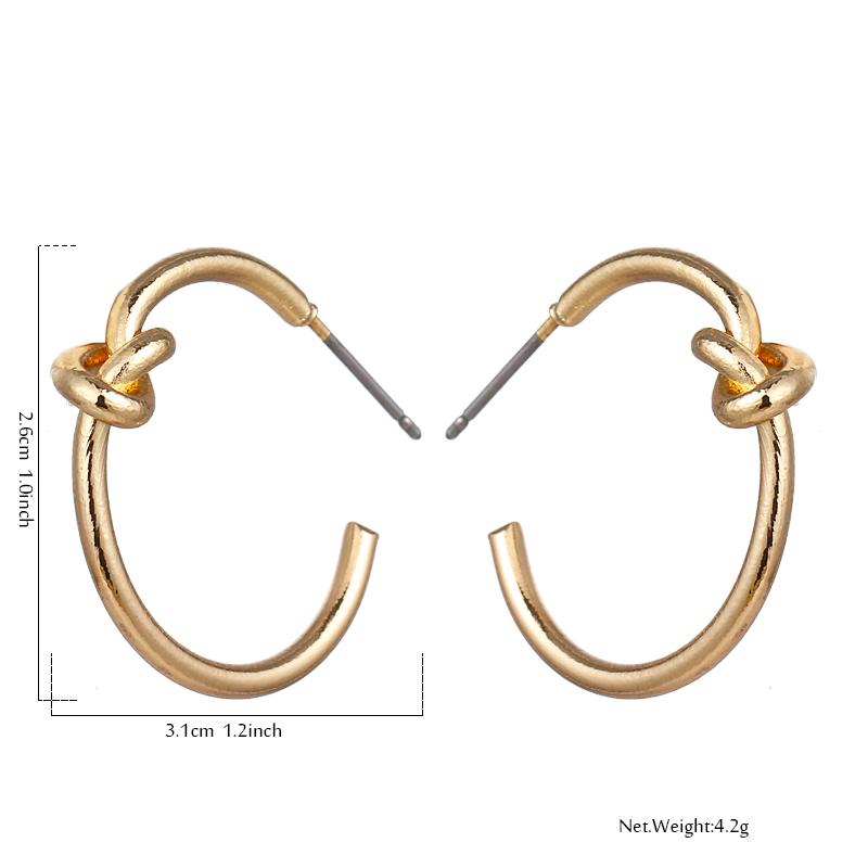 Gold Friendship Knot Hoop Earrings - Elegant and Classy Jewelry for Any Outfit Bijou Her