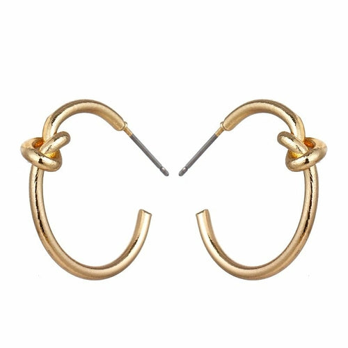 Gold Friendship Knot Hoop Earrings - Elegant and Classy Jewelry for Any Outfit Bijou Her