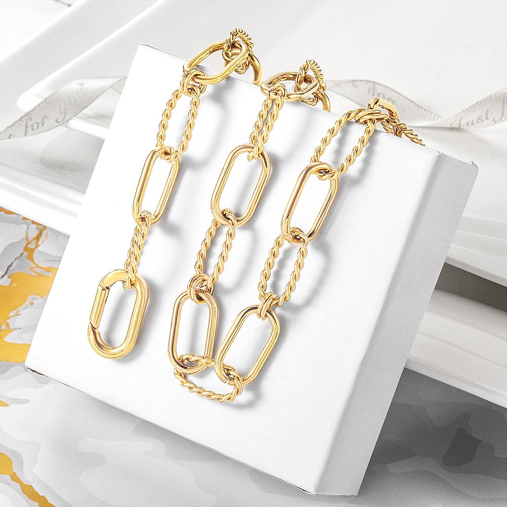 Gold Interlocking Threader Necklace - Hypoallergenic Fall Jewelry for Women Bijou Her