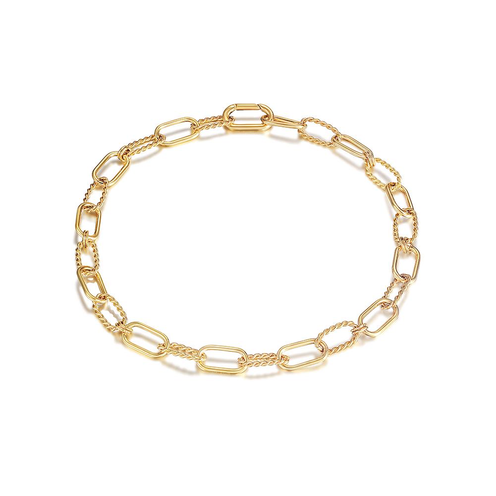 Gold Interlocking Threader Necklace - Hypoallergenic Fall Jewelry for Women Bijou Her