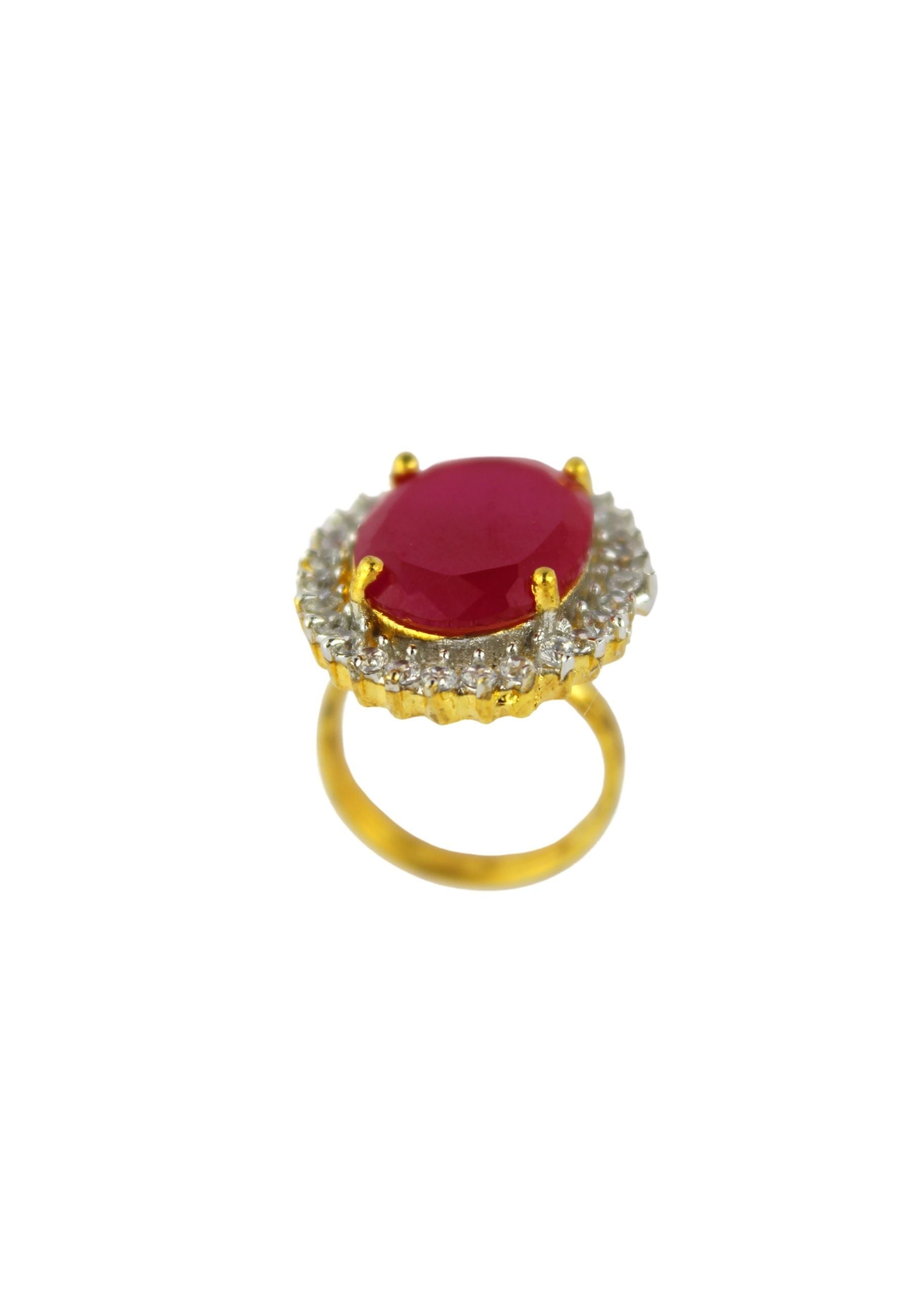 Gold Plated Beauty Ring - Inspired by Fairy Tales - 7 gr. - 2.3 cm. Bijou Her