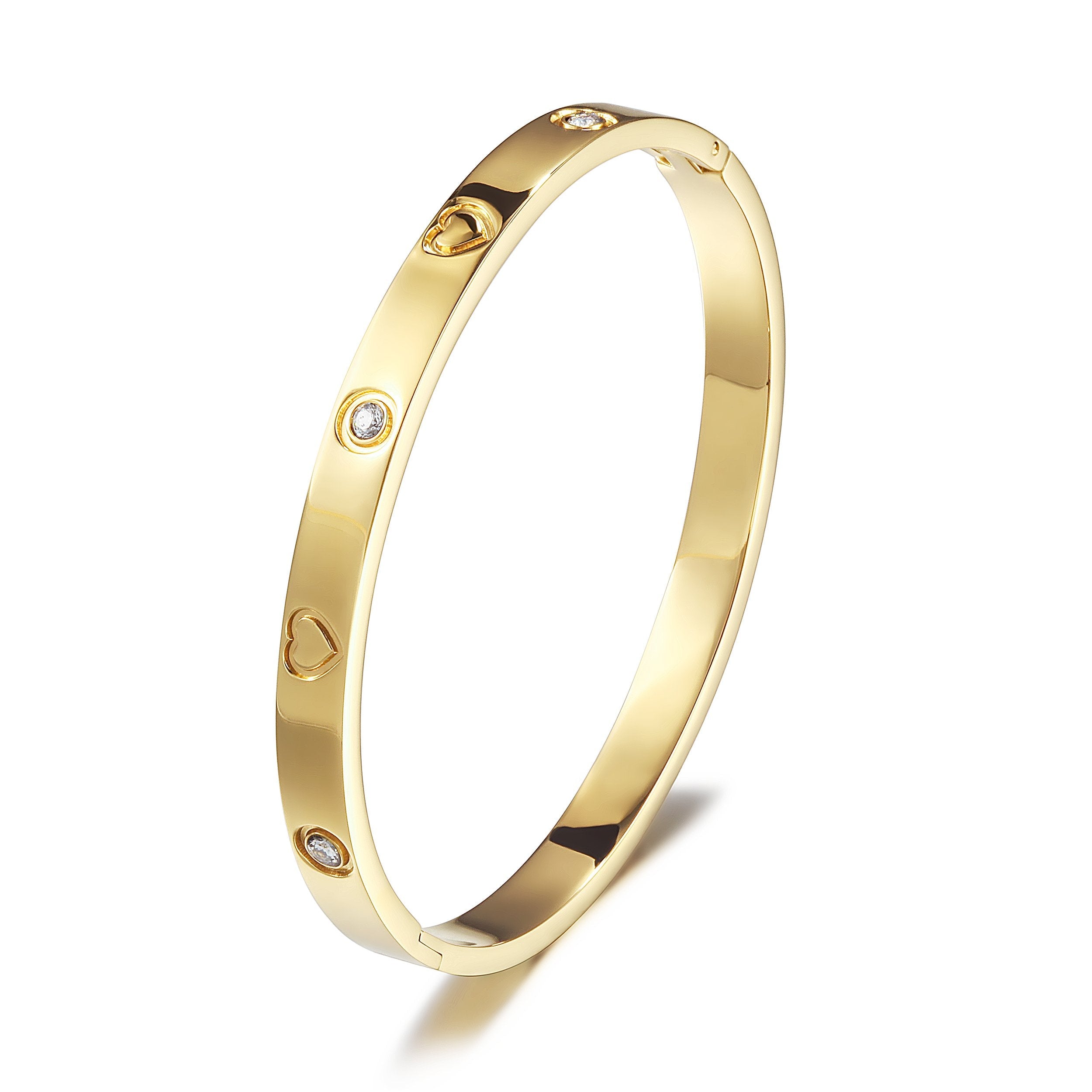 Gold Plated Hypoallergenic Bangle Bracelet for Women Bijou Her