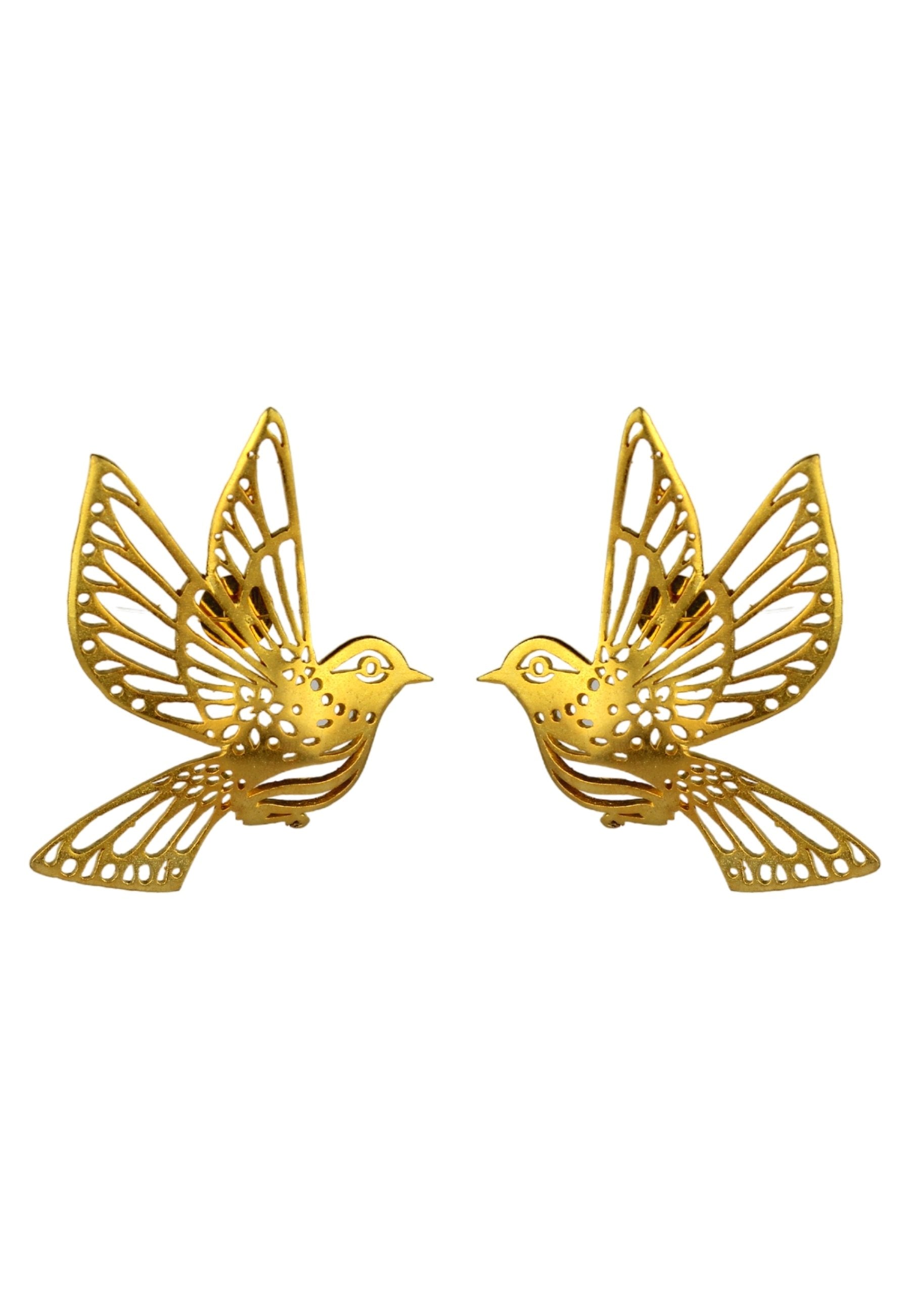 Gold Plated Queen of the Sky Earrings - Lightweight and Easy to Match Bijou Her