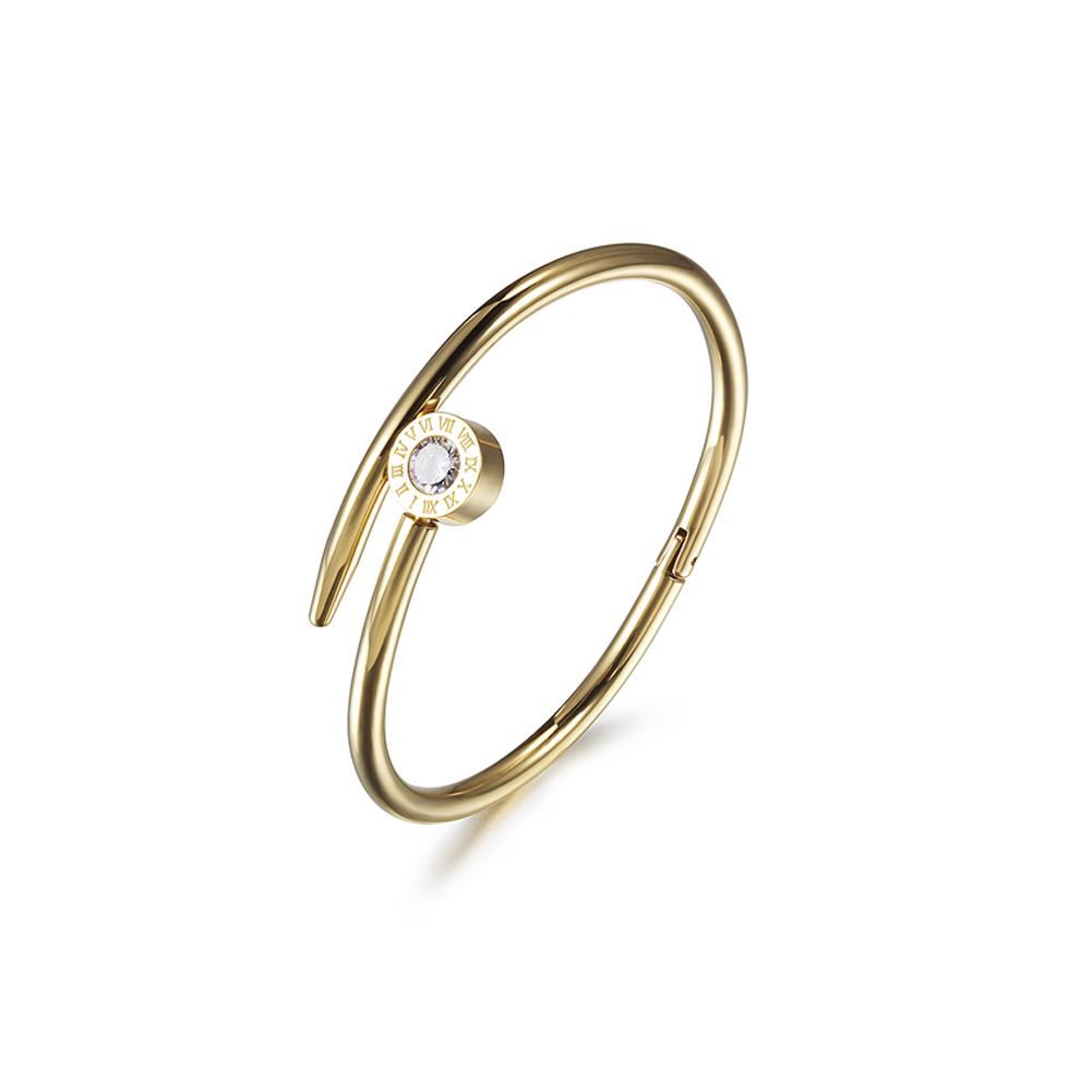 Gold Plated Stainless Steel Bangle - Hypoallergenic & Non-Tarnishing Bijou Her