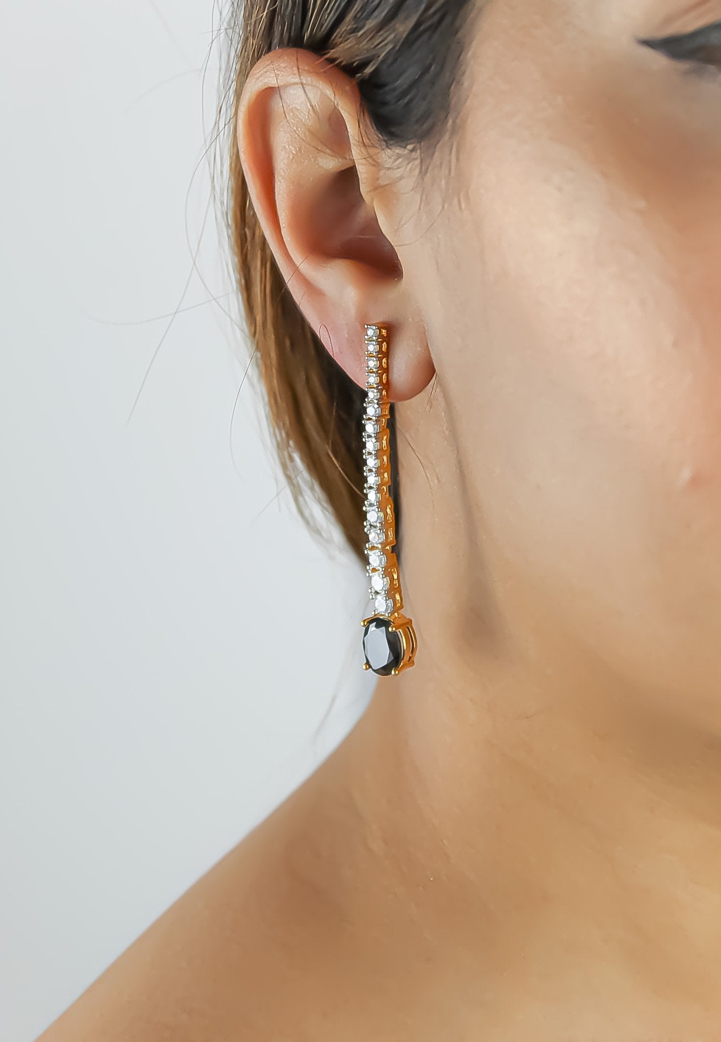 "Marbella Zircon Earrings: Lightweight, 18K Gold or Silver Plated"
Keywords: Marbella, Zircon, Earrings, Lightweight, Gold-plated, Silver-plated. Bijou Her