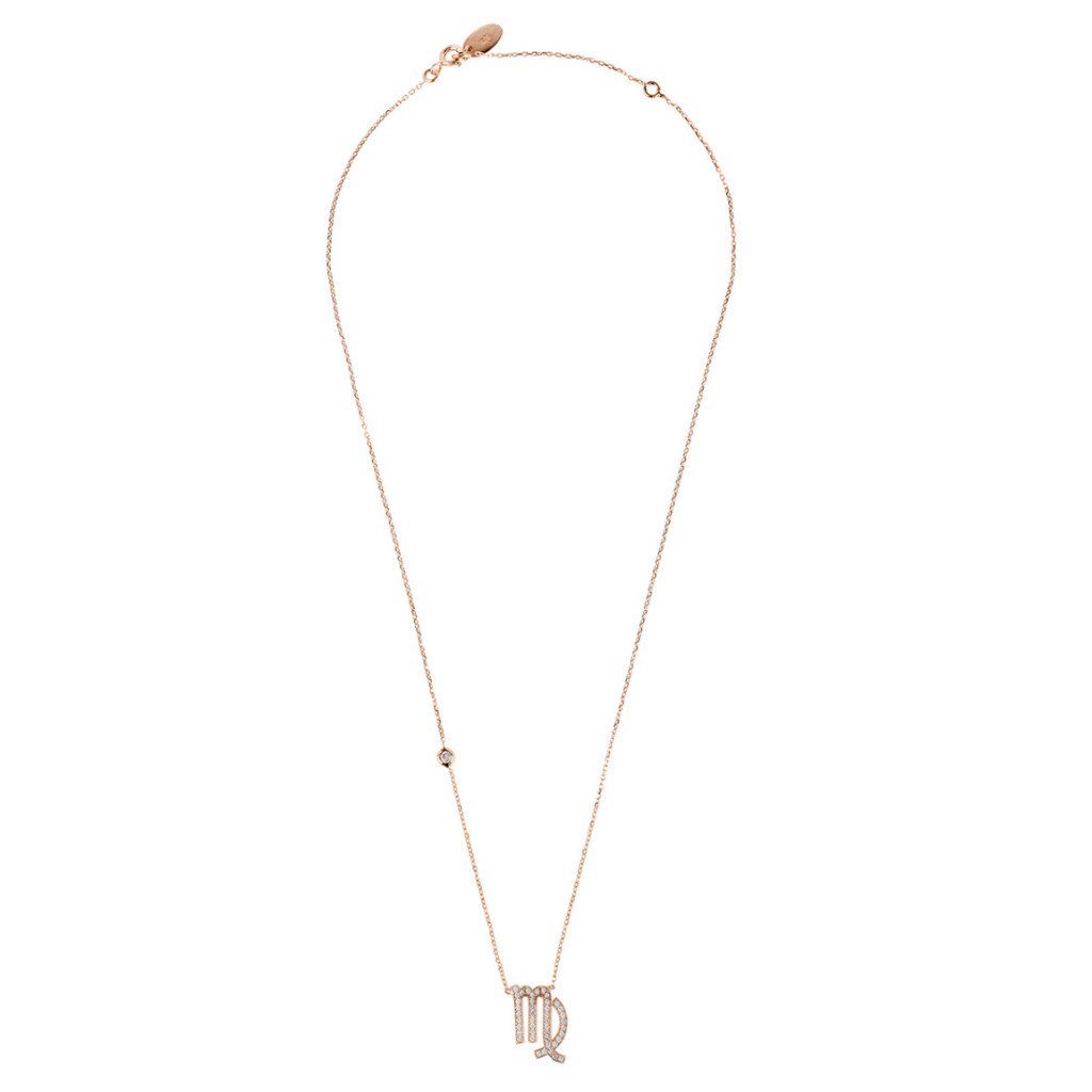 Zodiac Virgo Pendant Necklace in Rose Gold with Cubic Zirconia
Celebrate your birthday from August 23 to September 22 with this 925 sterling silver necklace. Hand-set with white multifaceted zircons, it features a lobster clasp - Accessories - Bijou Her -  -  - 