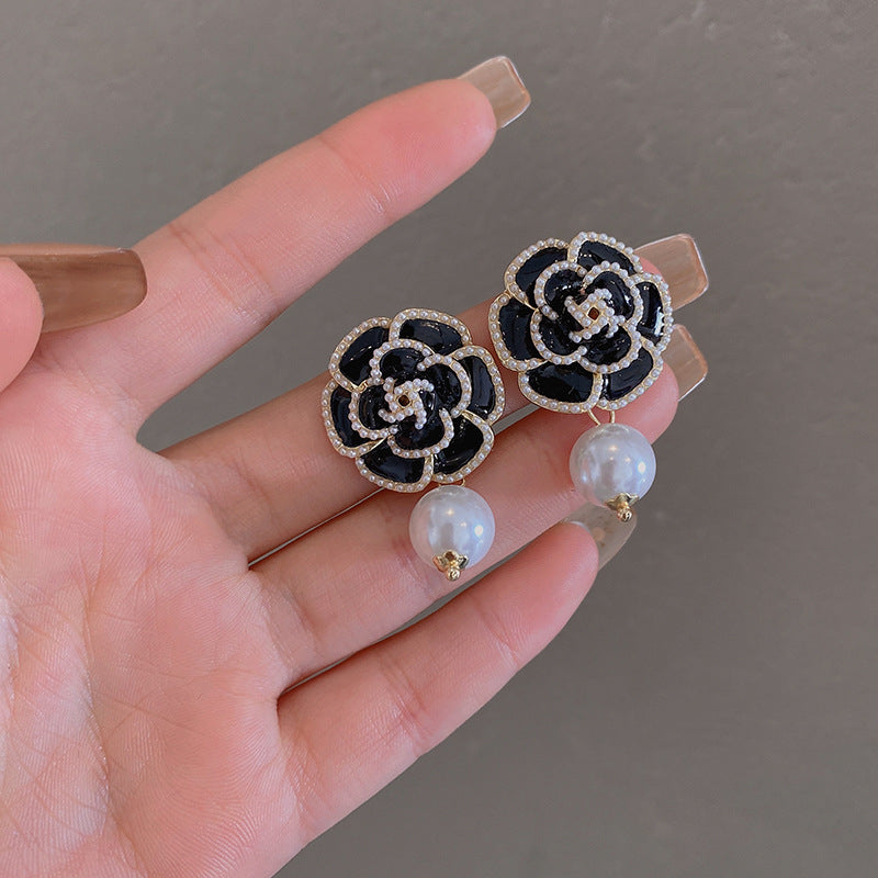 Vintage Elegant Camellia Flower Earrings Female - 0 - Bijou Her - style -  - 