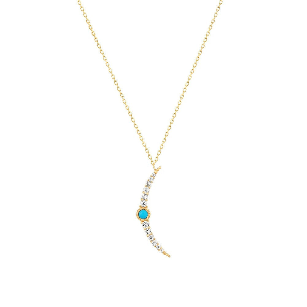 INS Wind Turquoise Clavicle Chain Geometry - 0 - Bijou Her - Color - style - 