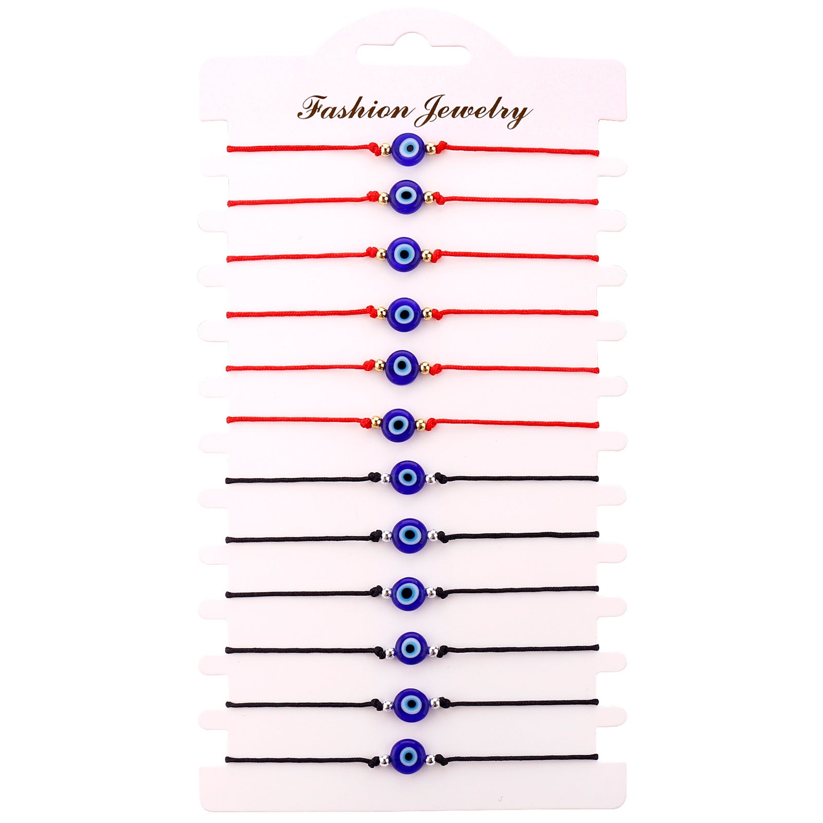 Red Rope Bracelet Evil Eye Knitting - 0 - Bijou Her - style -  - 