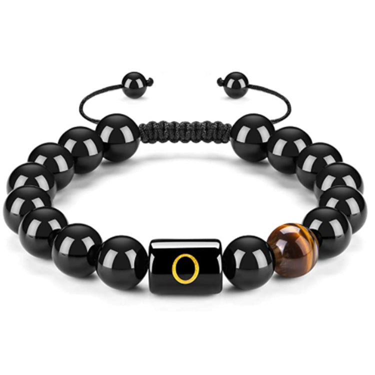 Men's Natural Black Agate Bracelet - 0 - Bijou Her - style -  - 