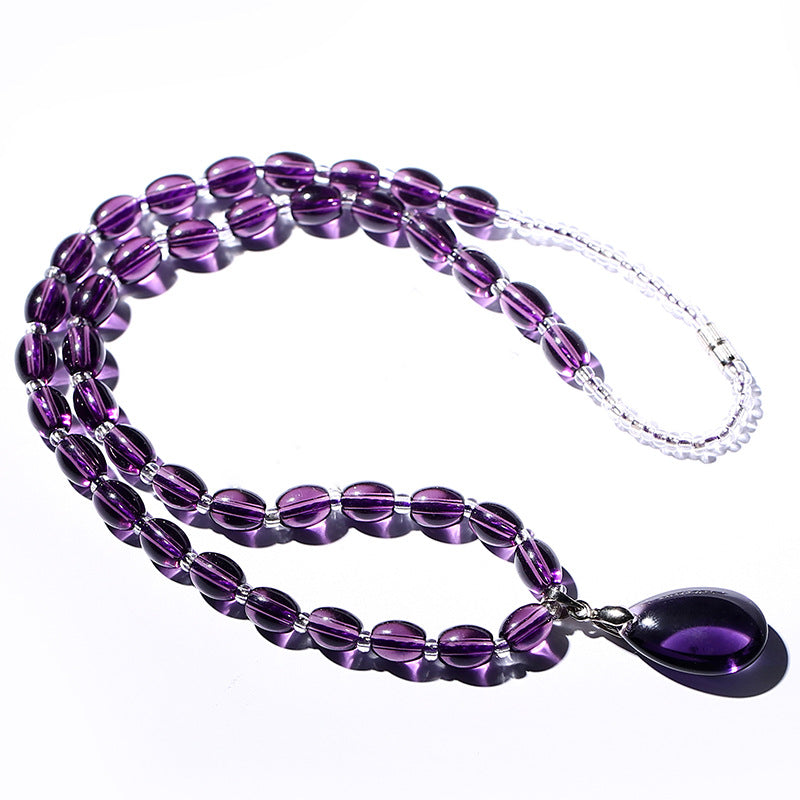 Women's Fashion Amethyst Necklace - 0 - Bijou Her -  -  - 