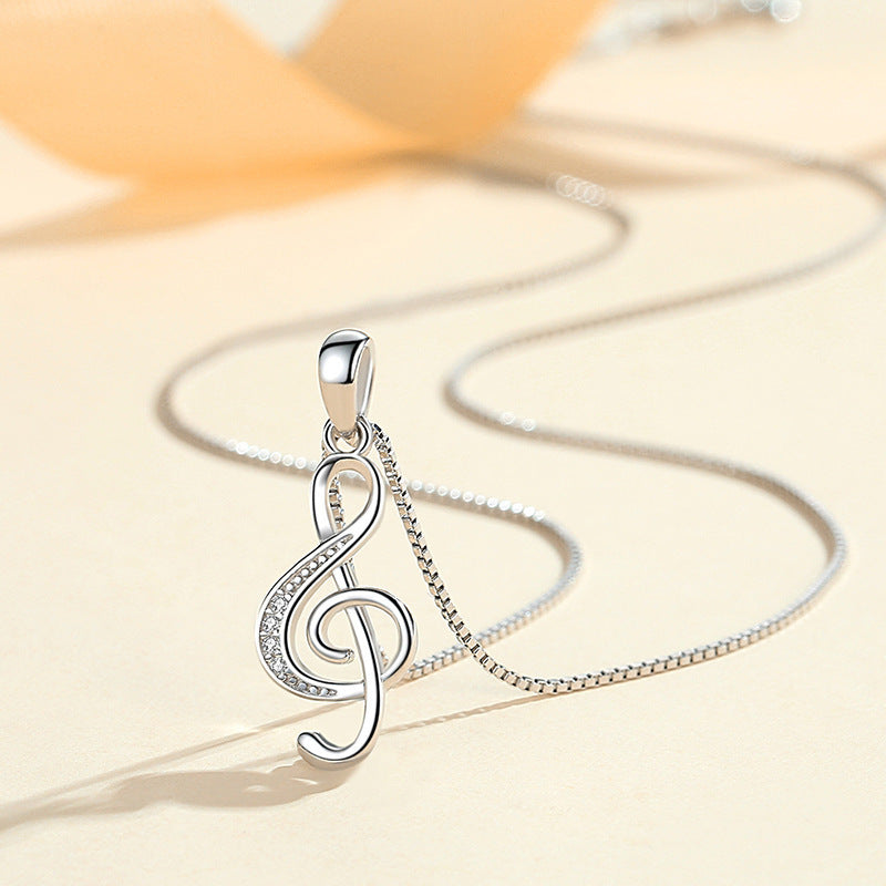 Special-interest Design Musical Note Pendant Necklace - 0 - Bijou Her -  -  - 