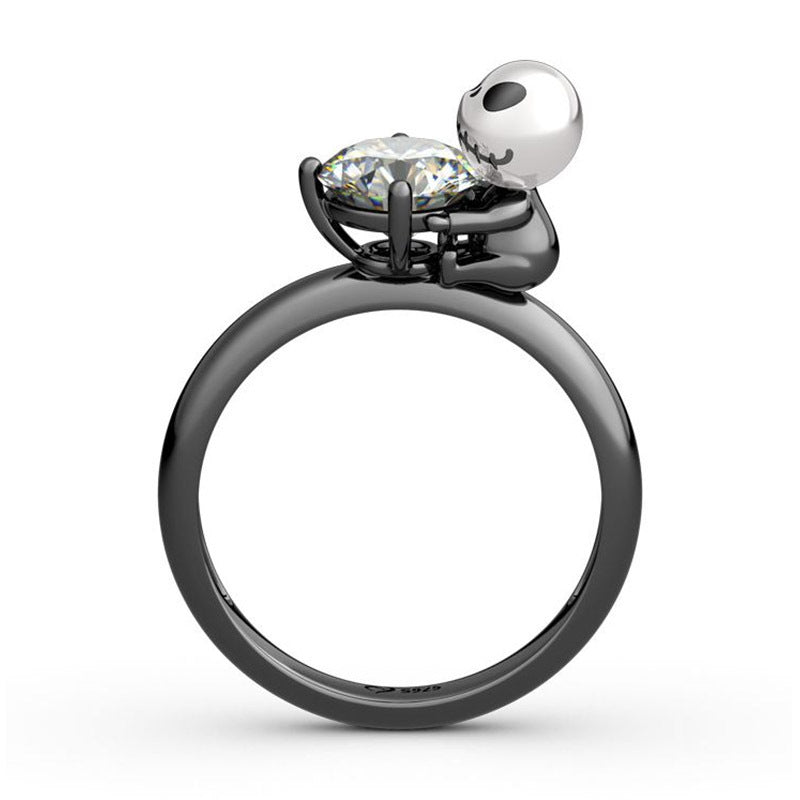 Panda Carrying Zircon Bamboo Ring - 0 - Bijou Her - Color - Size - 