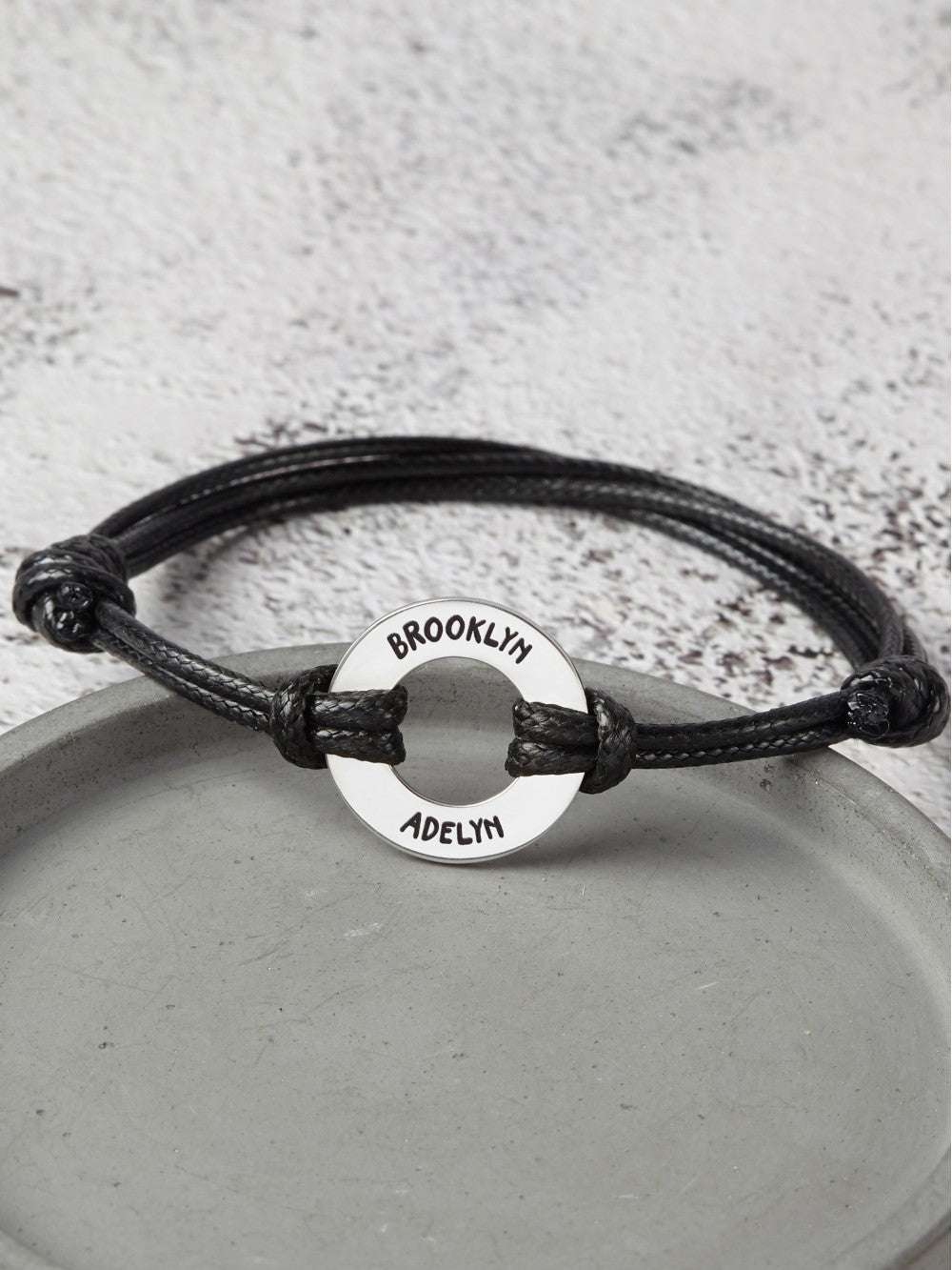 Personalized Leather Bracelet with Kids' Names for Father's Day Gift - Bracelets - Bijou Her -  -  - 
