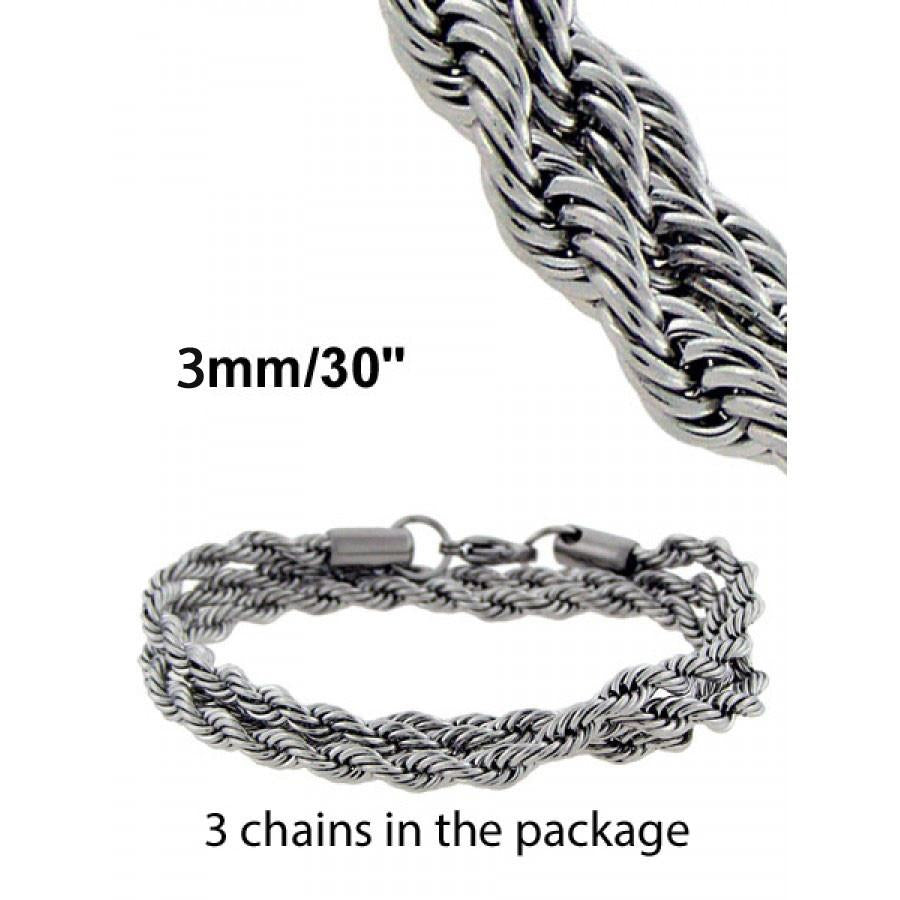 Silver Rope Chain - 930471 - Jewelry & Watches - Bijou Her -  -  - 