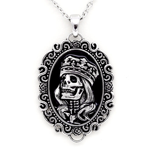 Skull King Cameo Pendant Necklace - Stainless Steel Jewelry - Jewelry & Watches - Bijou Her -  -  - 