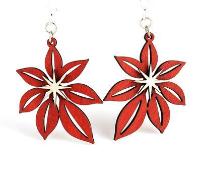 Sustainable Poinsettia Earrings | Made in USA | Hypoallergenic Ear Wires
Looking for eco-friendly and hypoallergenic earrings? Check out our Sustainable Poinsettia Earrings, made in the USA from sustainably sourced wood - Earrings - Bijou Her -  -  - 